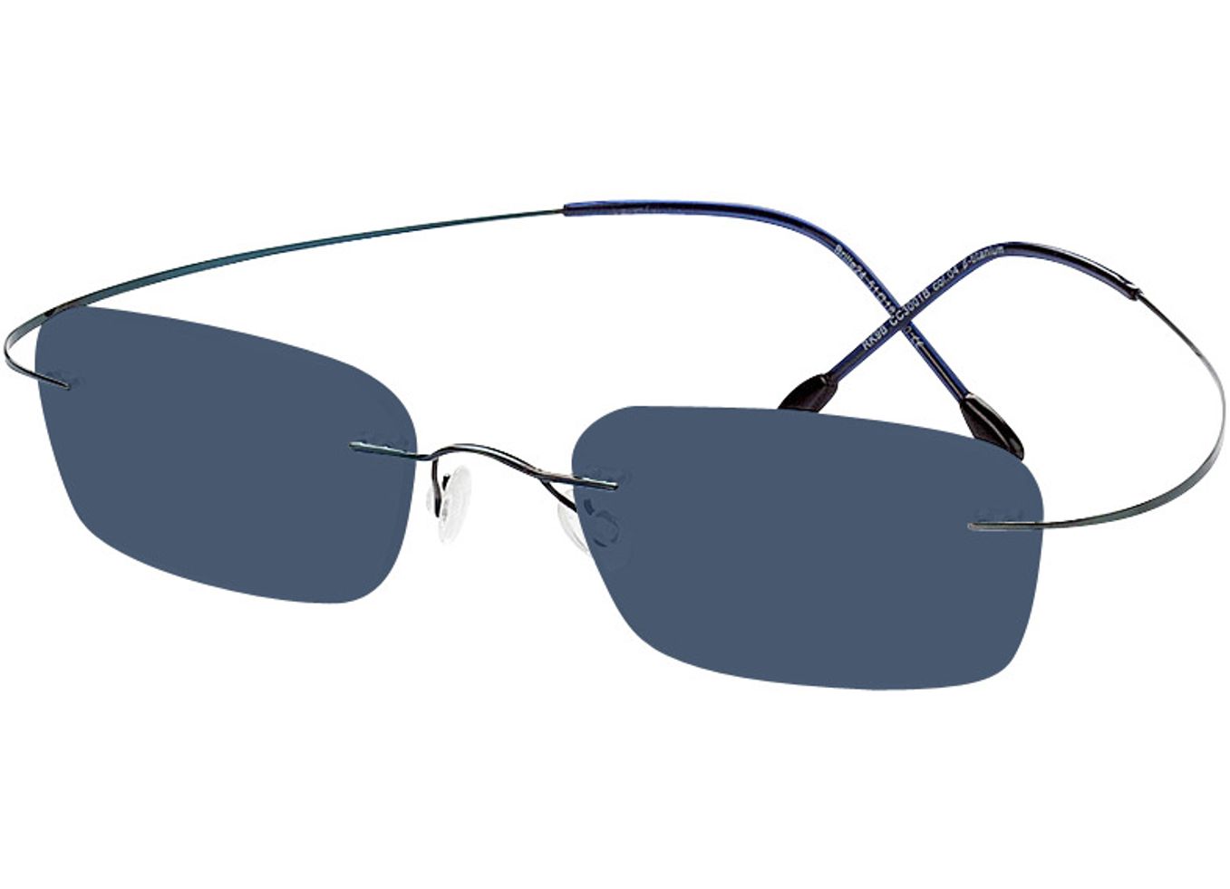 Mackay - blau Sonnenbrille ohne Sehstärke, Randlos, Rechteckig von Brille24 Collection