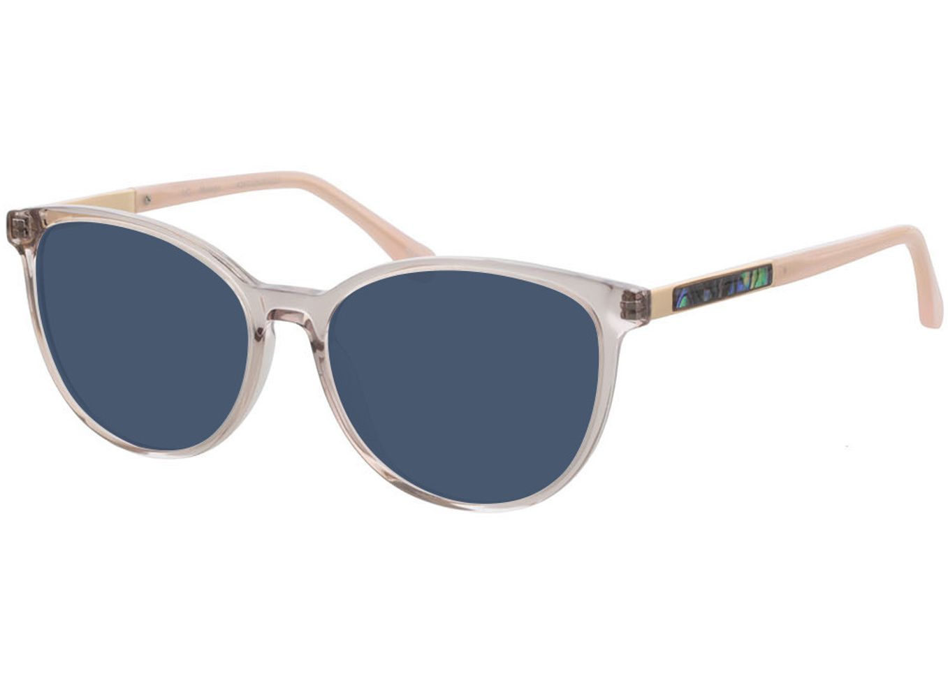 Malaga - beige Sonnenbrille mit Sehstärke, Vollrand, Cateye von Brille24 Collection