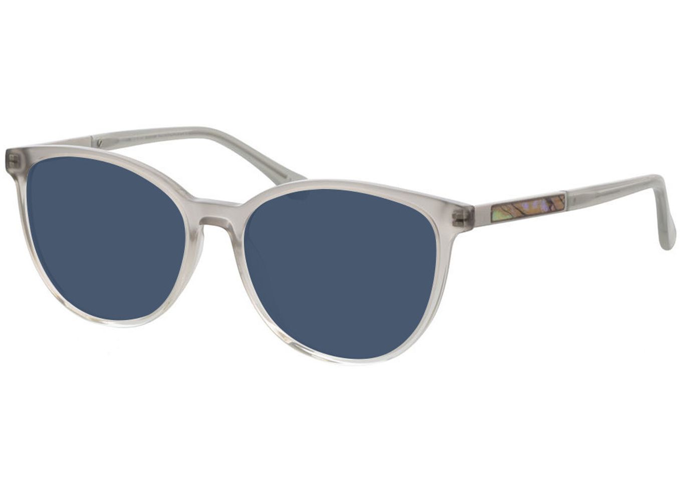 Malaga - grau Sonnenbrille mit Sehstärke, Vollrand, Cateye von Brille24 Collection