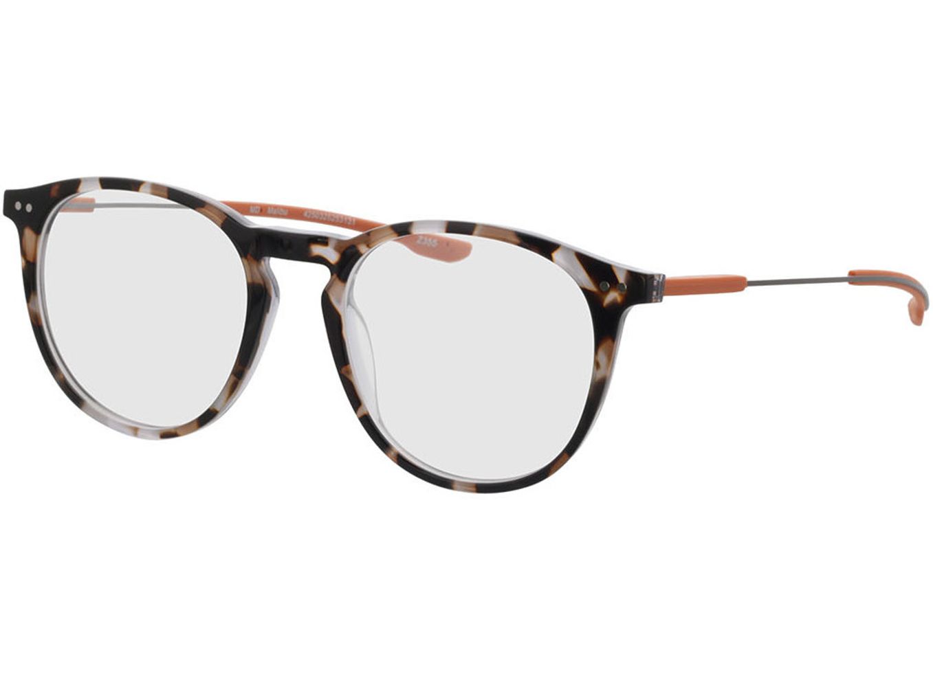 Malibu - havanna/orange Gleitsichtbrille, Vollrand, Rund von Brille24 Collection