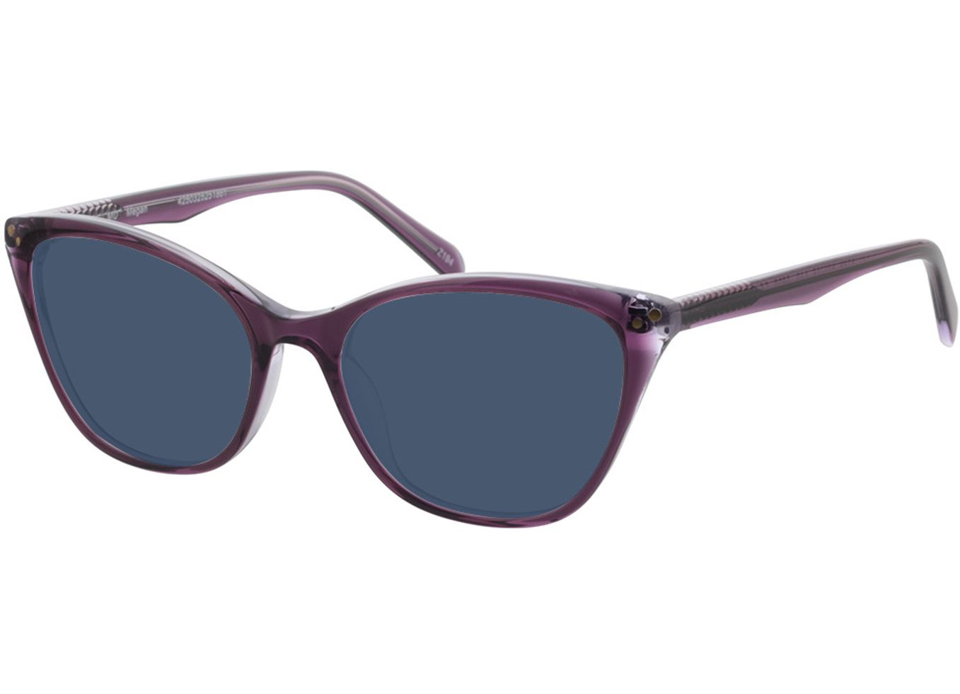 Megan - lila transparent Sonnenbrille mit Sehstärke, Vollrand, Cateye von Brille24 Collection