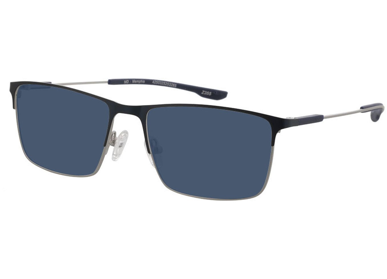 Memphis - blau Sonnenbrille mit Sehstärke, Vollrand, Rechteckig von Brille24 Collection