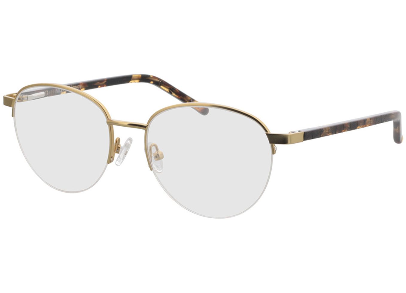 Nancy - gold/havanna Gleitsichtbrille, Halbrand, panto von Brille24 Collection