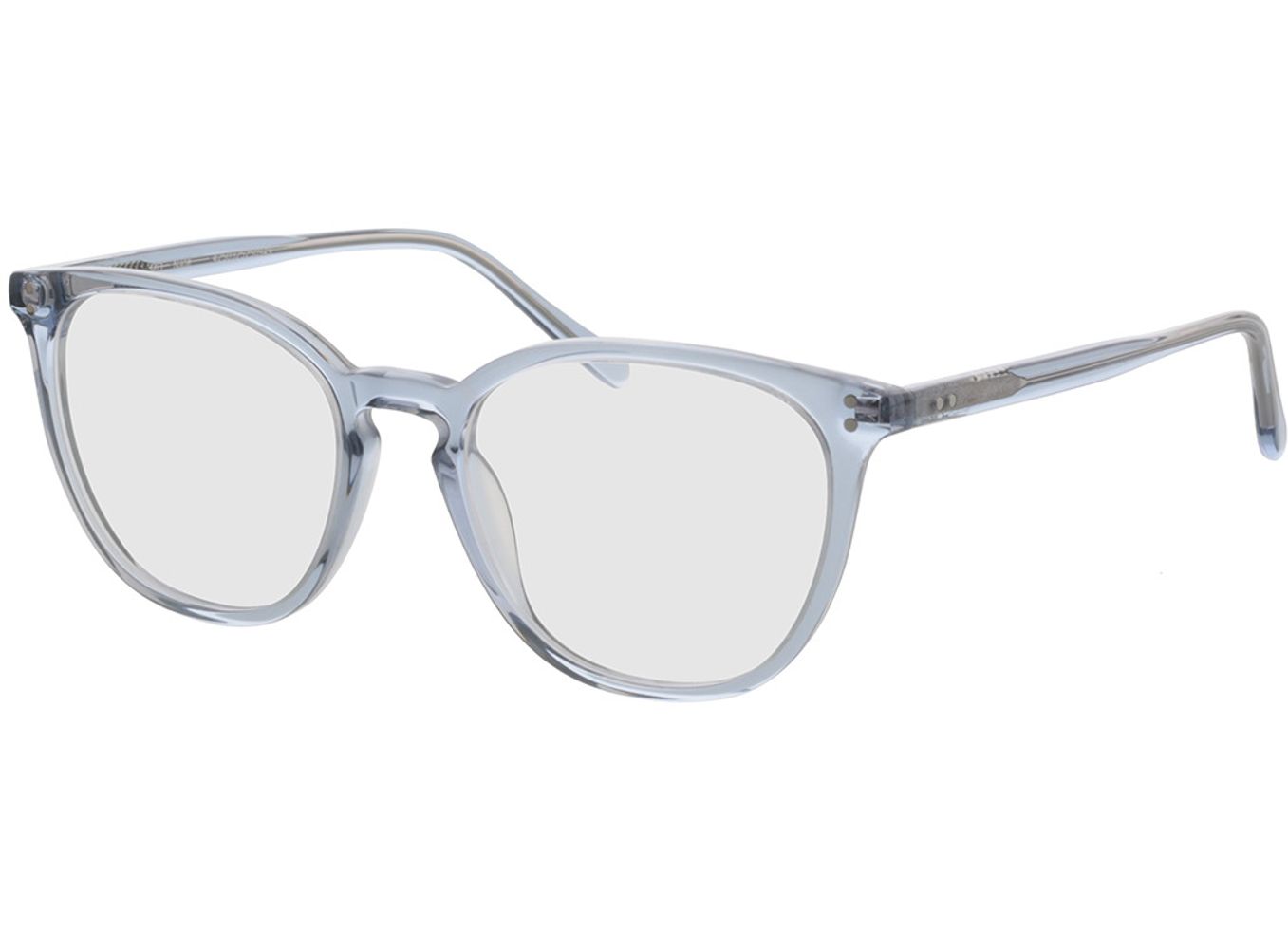 Nate - blau-transparent Blaulichtfilter-Brille, Vollrand, Rund von Brille24 Collection