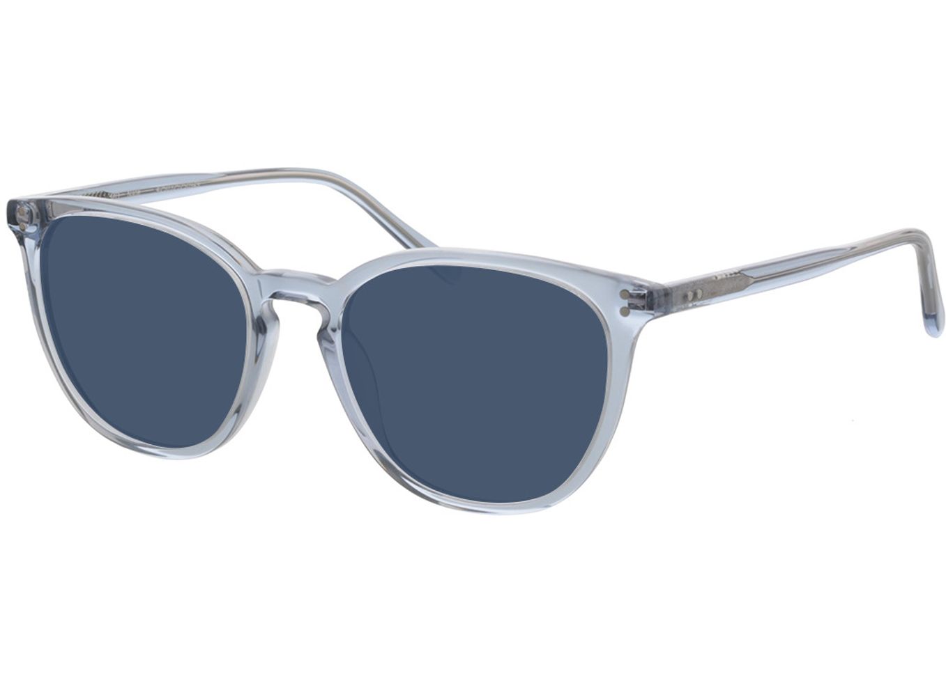Nate - blau-transparent Sonnenbrille ohne Sehstärke, Vollrand, Rund von Brille24 Collection