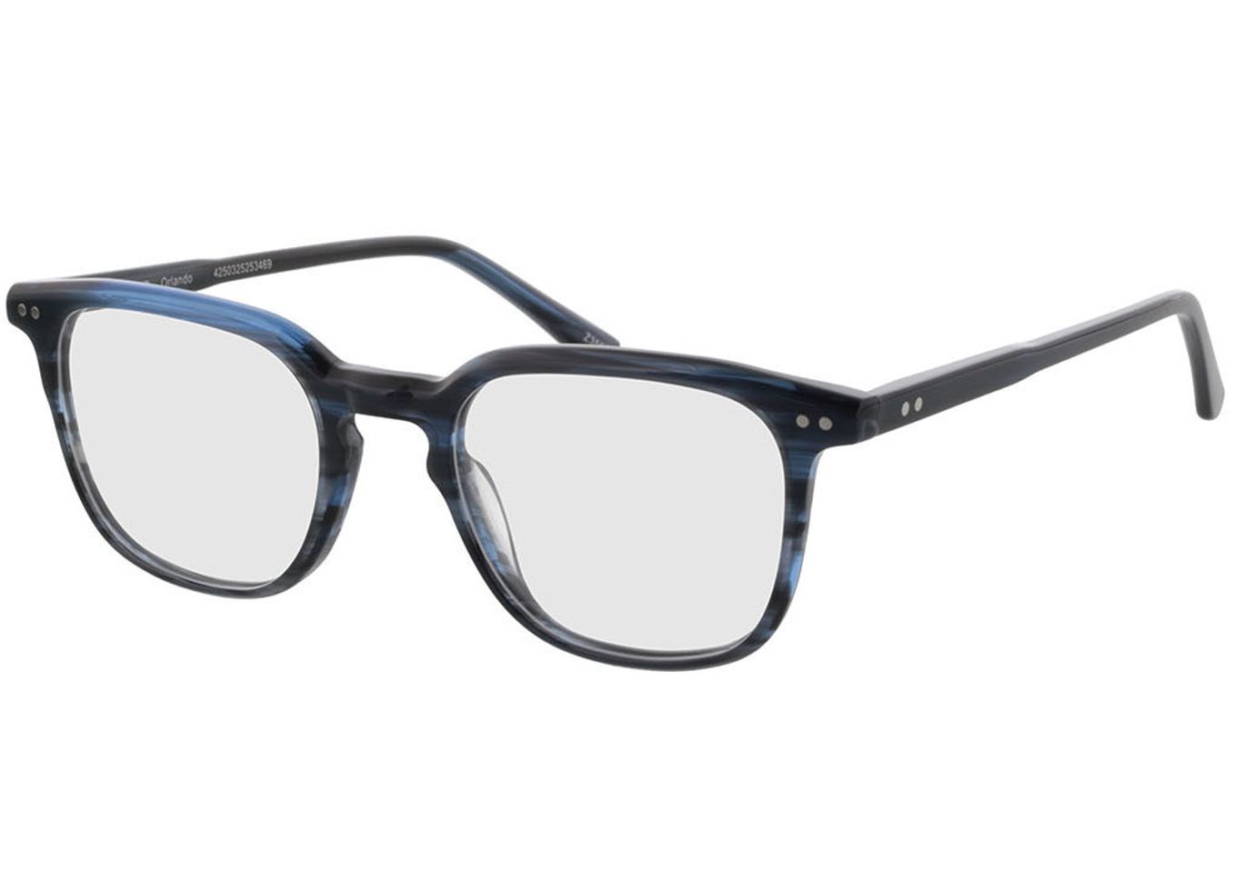 Orlando - blau Blaulichtfilter-Brille, Vollrand, Eckig von Brille24 Collection