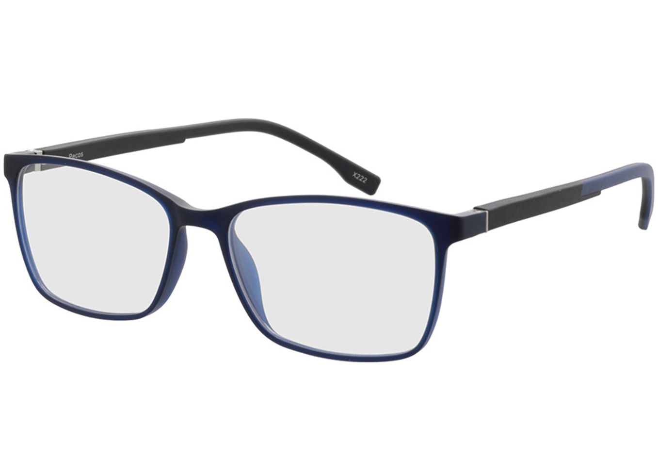 Pecos - blau-transparent Blaulichtfilter-Brille, Vollrand, Rechteckig von Brille24 Collection