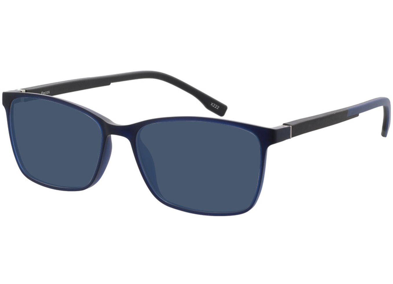 Pecos - blau-transparent Sonnenbrille ohne Sehstärke, Vollrand, Rechteckig von Brille24 Collection