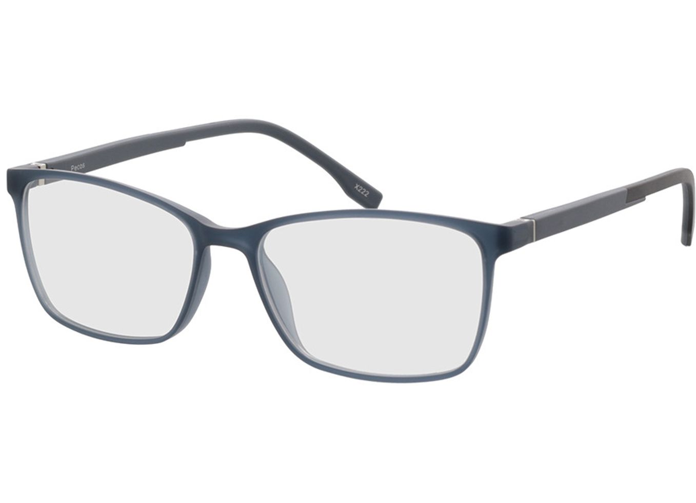 Pecos - hellblau-transparent Brillengestell inkl. Gläser, Vollrand, Rechteckig von Brille24 Collection