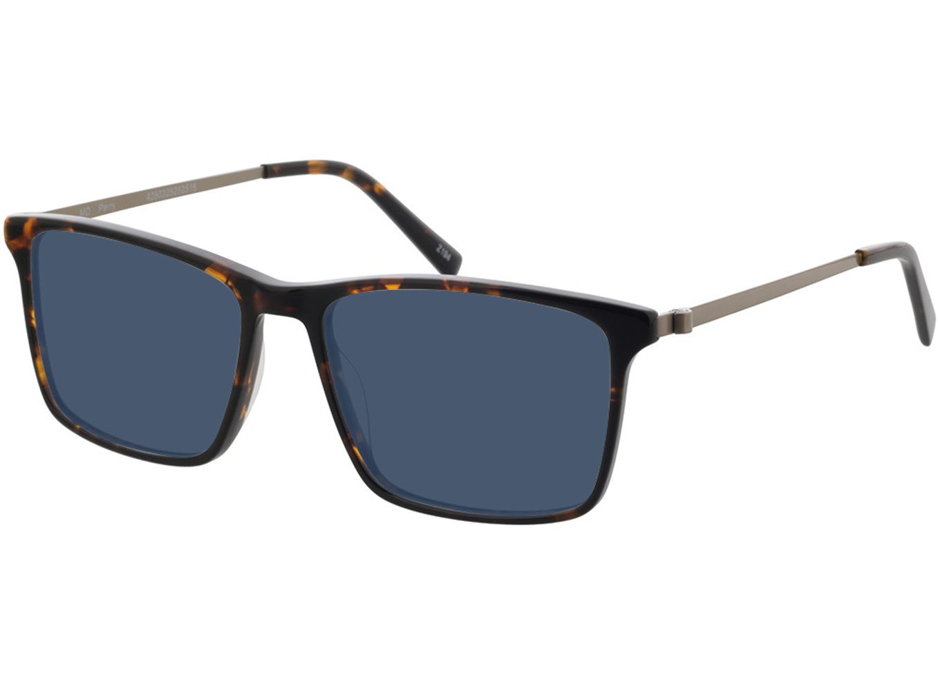 Perry - havanna/silber Sonnenbrille mit Sehstärke, Vollrand, Eckig von Brille24 Collection