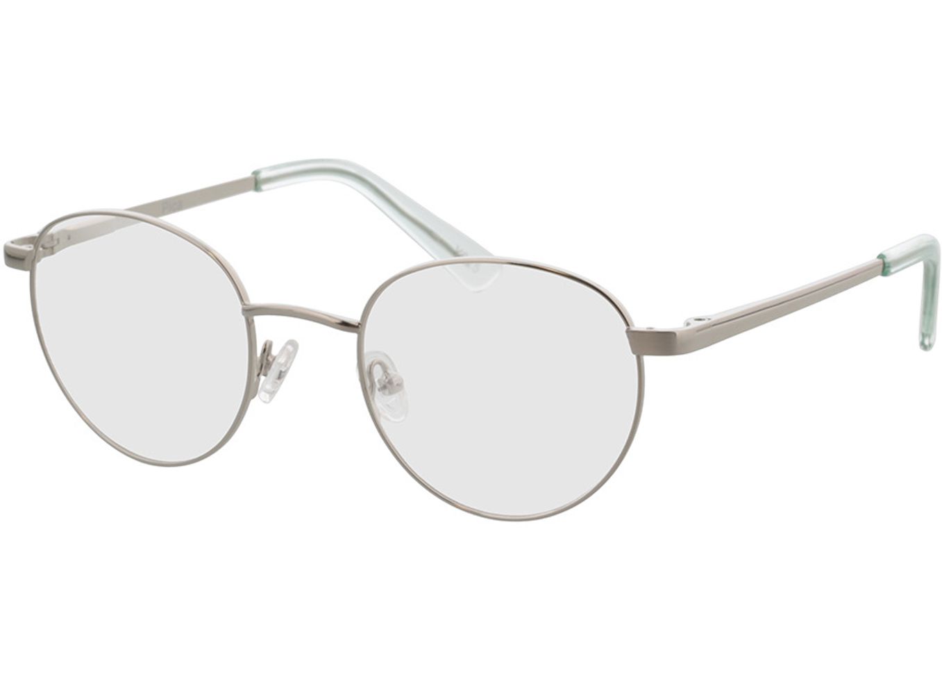 Pica - silber Blaulichtfilter-Brille, Vollrand, Rund von Brille24 Collection