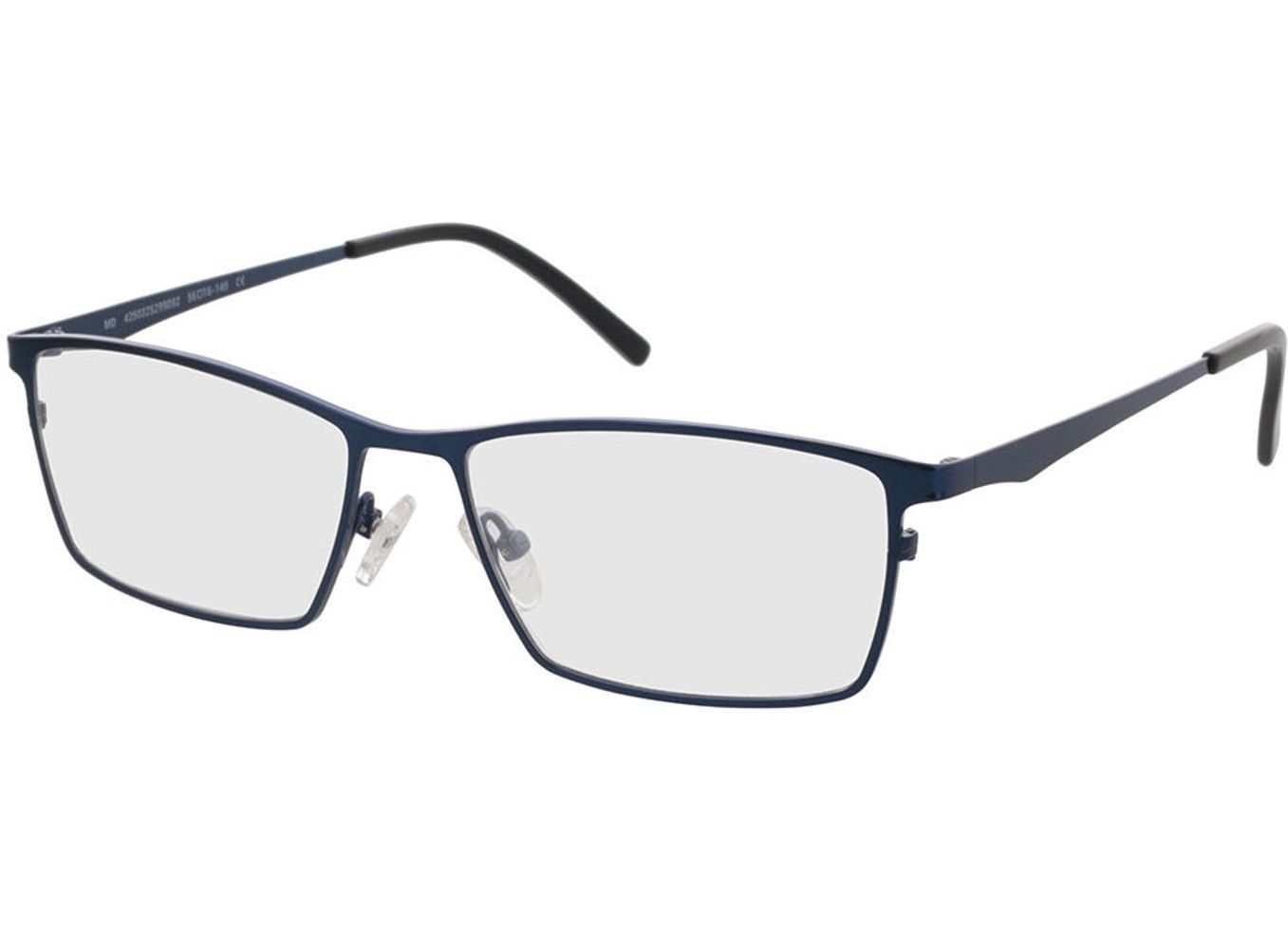 Prag - blau Brillengestell inkl. Gläser, Vollrand, Rechteckig von Brille24 Collection