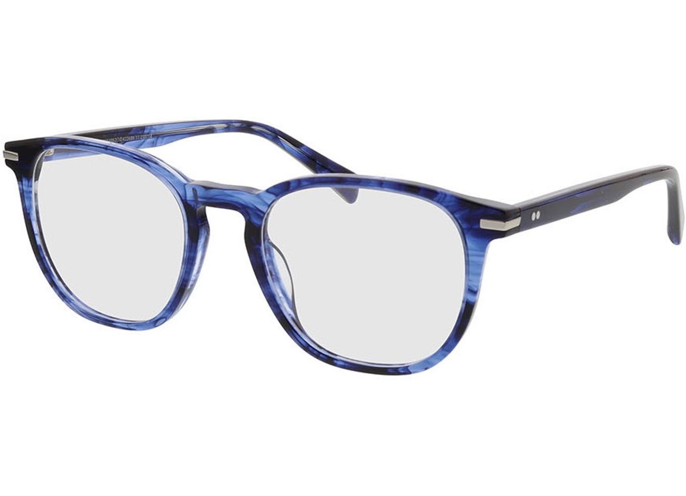 Preston - blau-meliert Brillengestell inkl. Gläser, Vollrand, Eckig von Brille24 Collection