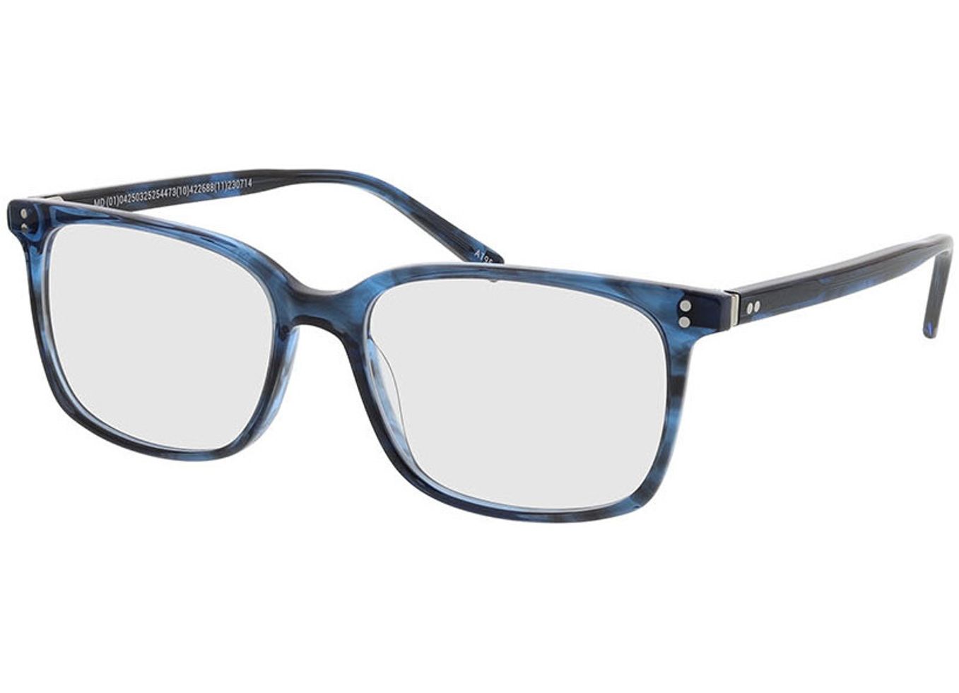 Richmond - blau-meliert Brillengestell inkl. Gläser, Vollrand, Rechteckig von Brille24 Collection