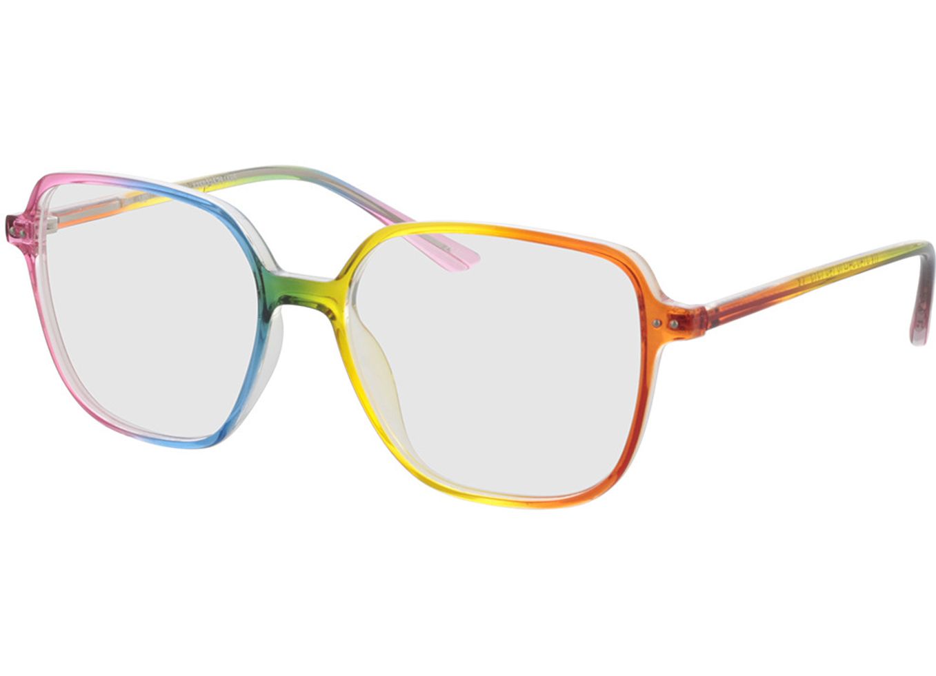Rio - regenbogen Brillengestell inkl. Gläser, Vollrand, Eckig von Brille24 Collection