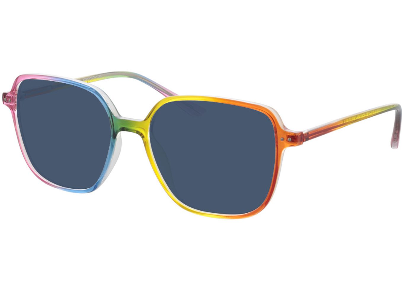 Rio - regenbogen Sonnenbrille ohne Sehstärke, Vollrand, Eckig von Brille24 Collection