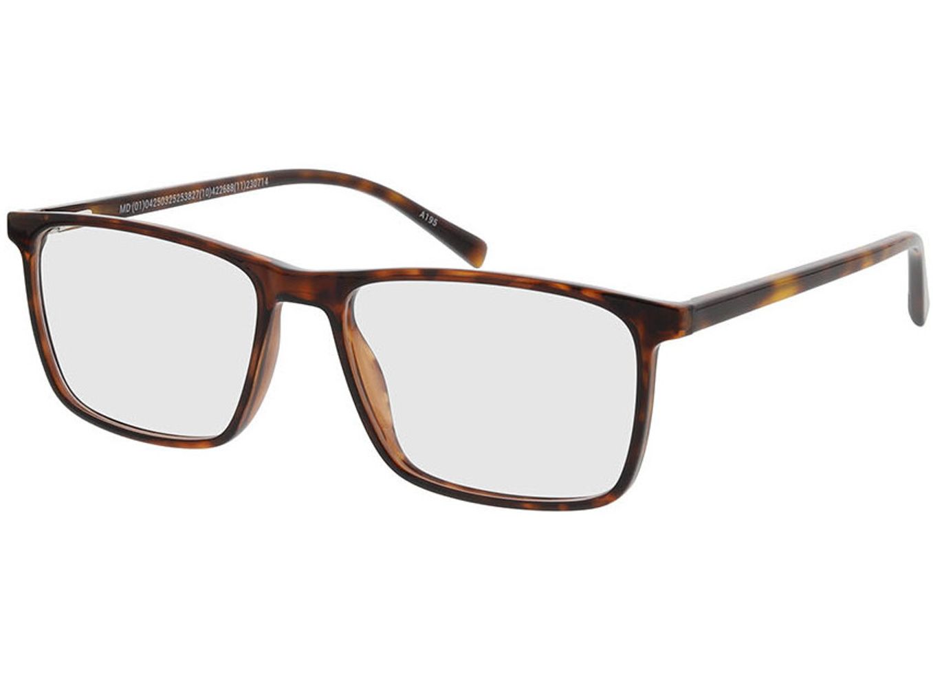 Rockford - havanna Brillengestell inkl. Gläser, Vollrand, Rechteckig von Brille24 Collection