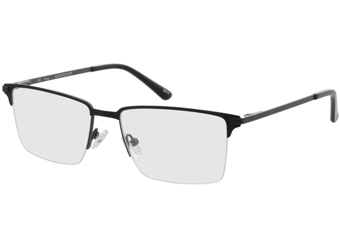 Ross - anthrazit/schwarz Gleitsichtbrille, Halbrand, browline von Brille24 Collection