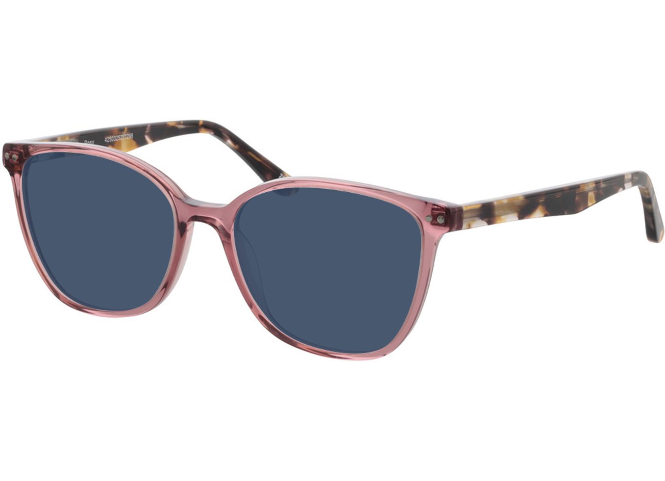 Rosy - pink-transparent/havanna Sonnenbrille ohne Sehstärke, Vollrand, Cateye von Brille24 Collection