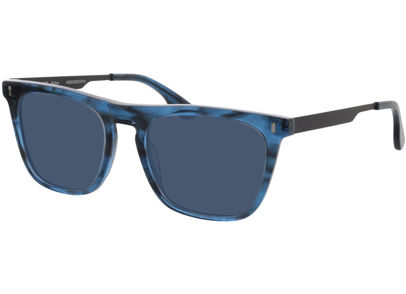 Rufus - blau-transparent Sonnenbrille mit Sehstärke, Vollrand, Eckig von Brille24 Collection