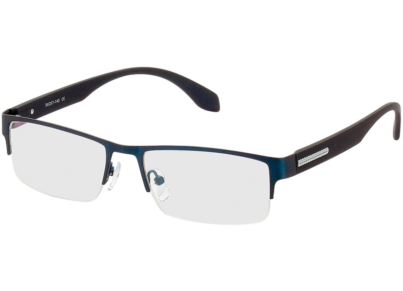 Stanley - blau Brillengestell inkl. Gläser, Halbrand, Rechteckig von Brille24 Collection