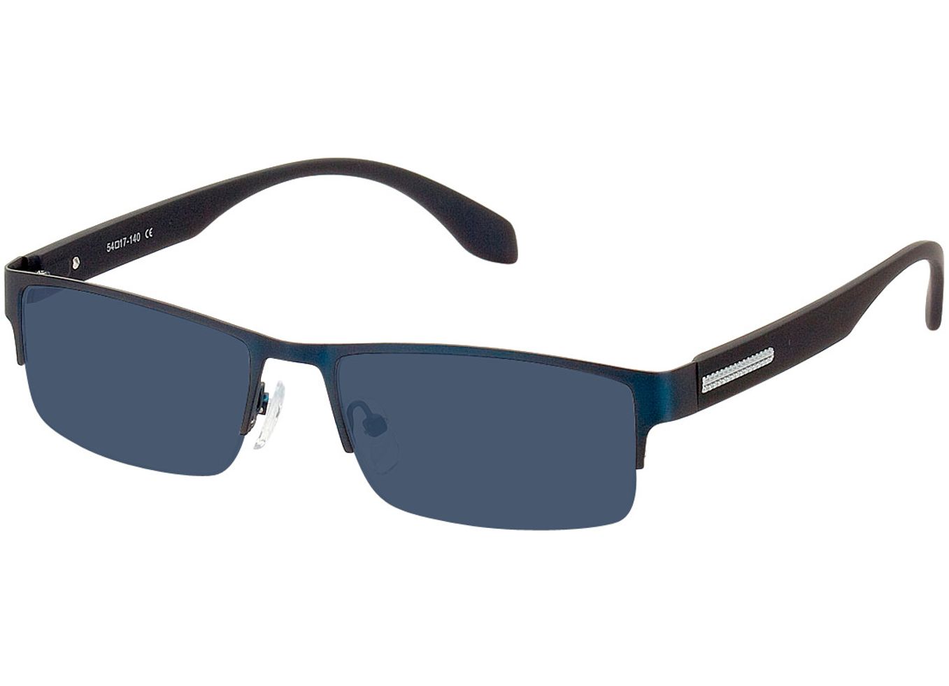 Stanley - blau Sonnenbrille mit Sehstärke, Halbrand, Rechteckig von Brille24 Collection