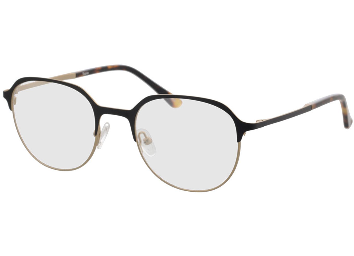 Topia - gold/schwarz Blaulichtfilter-Brille, Vollrand, geometric von Brille24 Collection