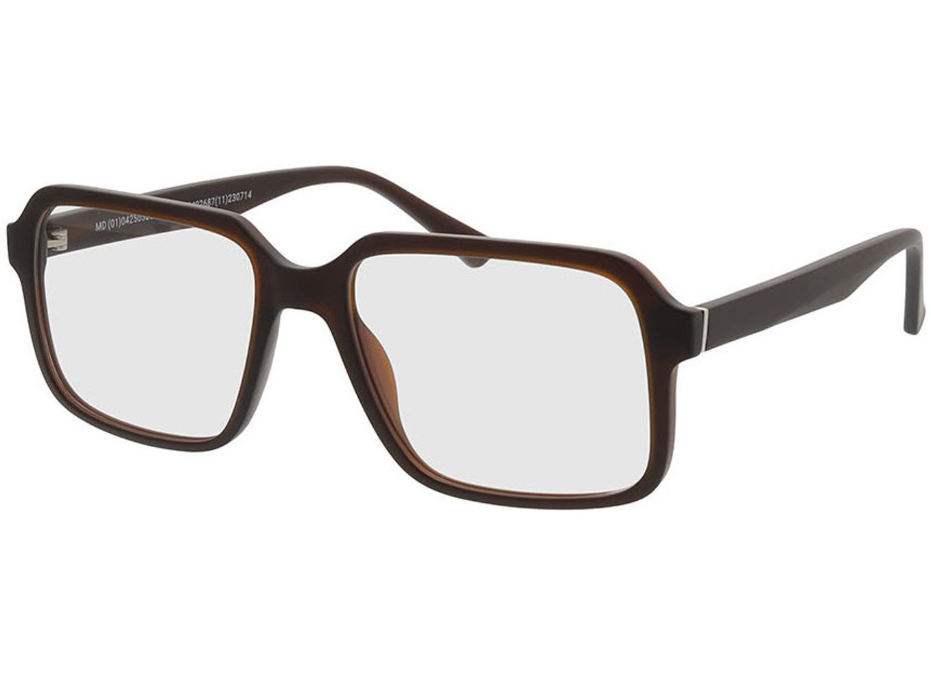 Trenton - matt braun Blaulichtfilter-Brille, Vollrand, Eckig von Brille24 Collection