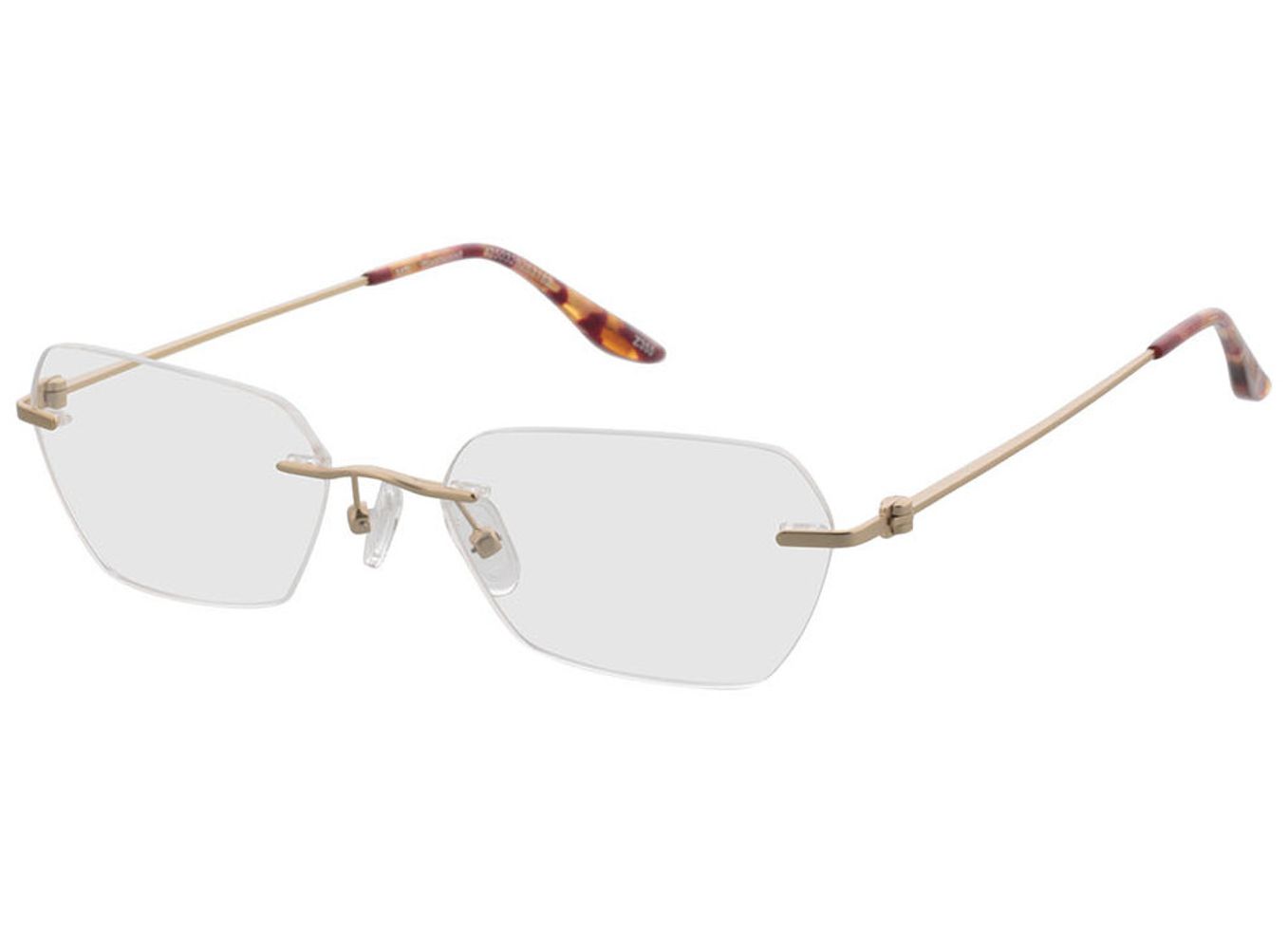 Westwood - gold Brillengestell inkl. Gläser, Randlos, Rechteckig von Brille24 Collection