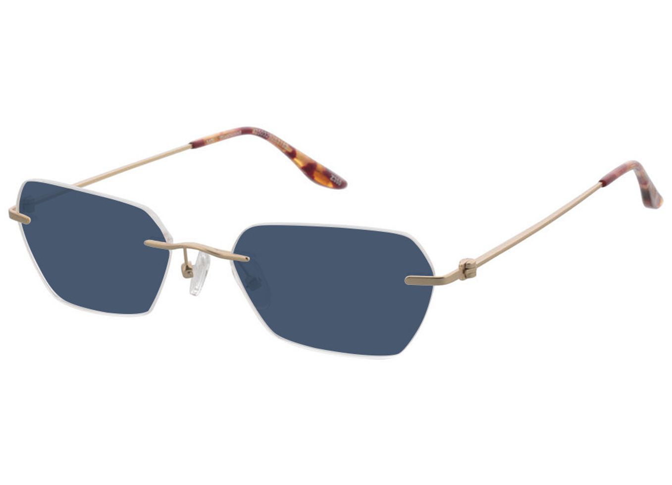 Westwood - gold Sonnenbrille mit Sehstärke, Randlos, Rechteckig von Brille24 Collection