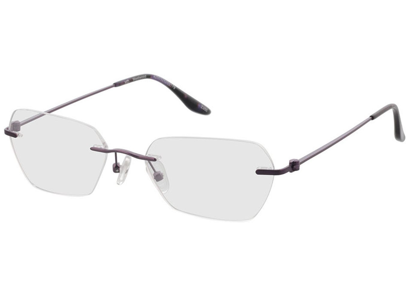 Westwood - lila Blaulichtfilter-Brille, Randlos, Rechteckig von Brille24 Collection