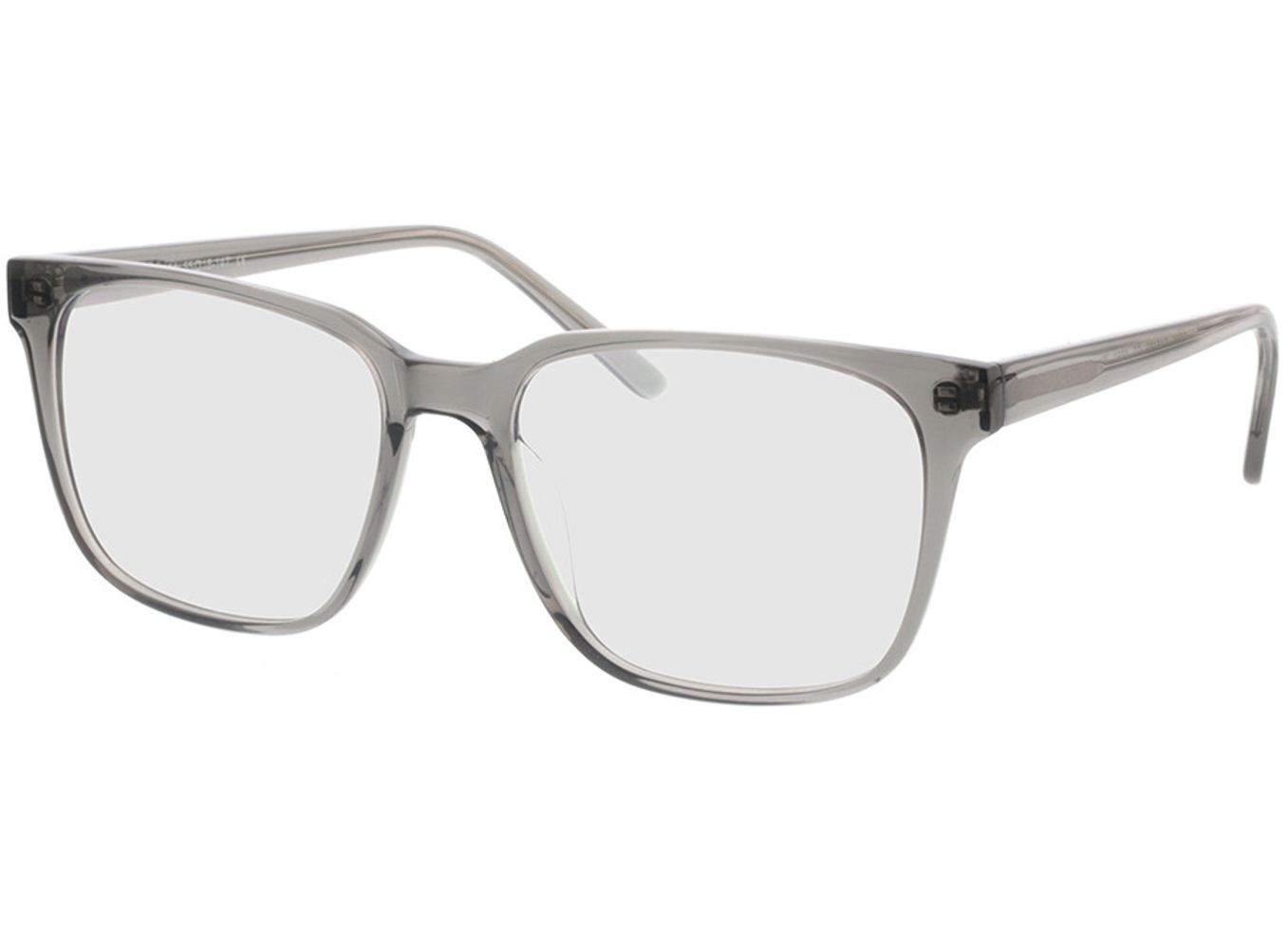 Woodstock - grau-transparent Blaulichtfilter-Brille, Vollrand, Eckig von Brille24 Collection