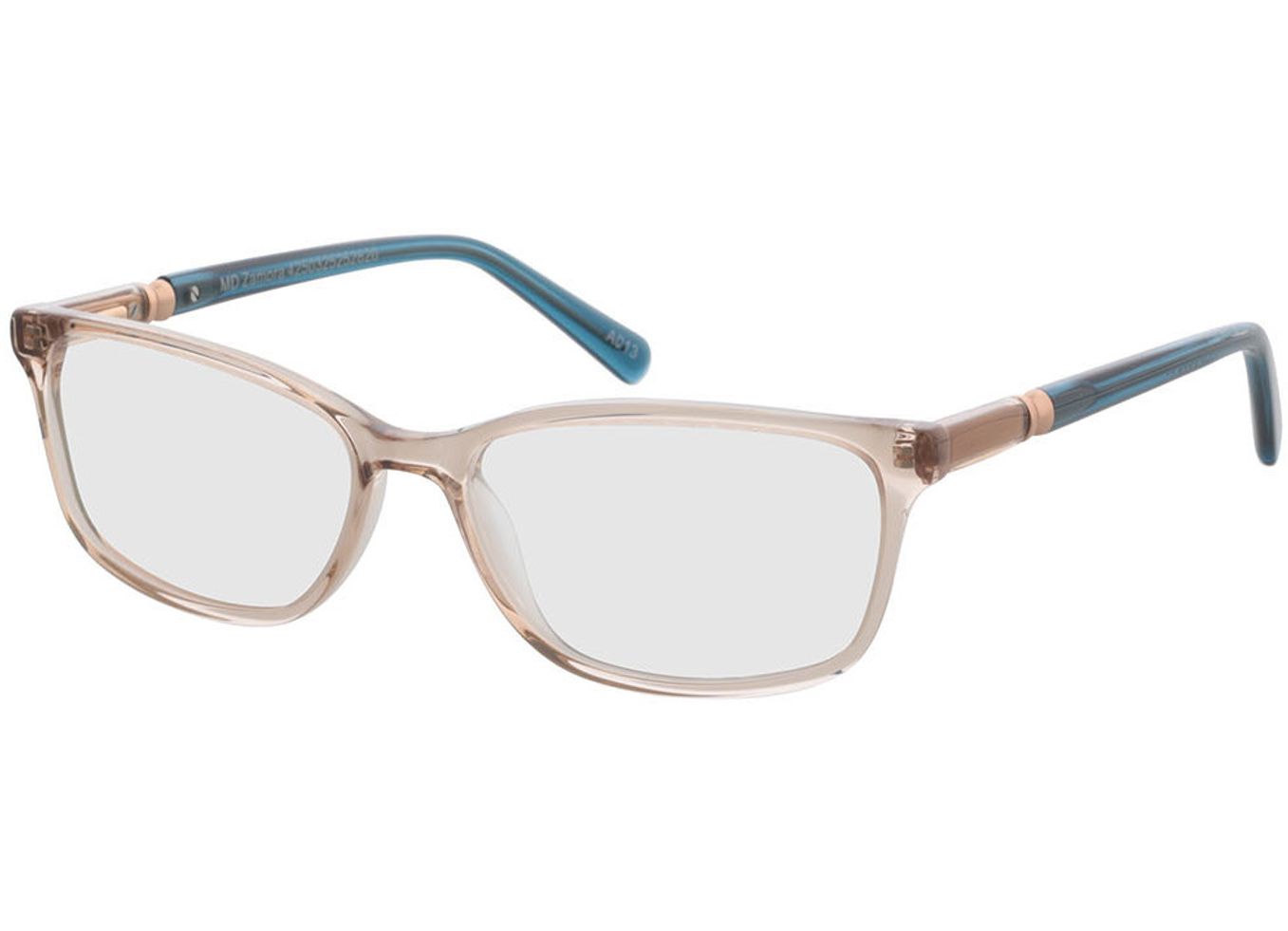 Zamora - beige/blau Brillengestell inkl. Gläser, Vollrand, Rechteckig von Brille24 Collection