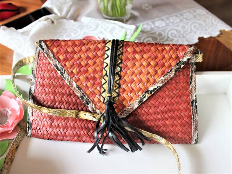 Vintage Korb Crossbody Tasche Vegan Clutch Geldbörse von BrillianceWrought