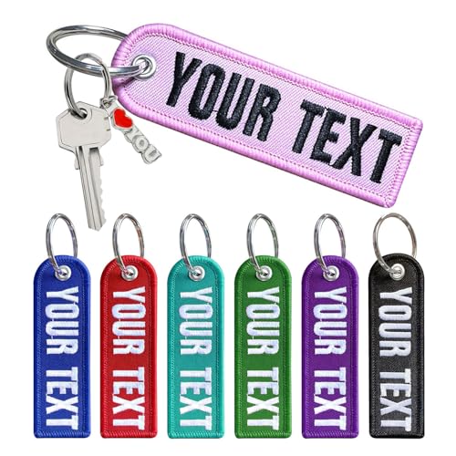 Brillianne Benutzerdefinierte Schlüsselanhänger, 1PC personalisierte Schlüsselanhänger mit doppelseitiger Stickerei Text, anpassbare Schlüssel Tag, um Schlüsselverlust für Autoschlüssel zu verhindern Brillianne Benutzerdefinierte Schlüsselanhänger, 1PC personalisierte Schlüsselanhänger mit doppelseitiger Stickerei Text, anpassbare Schlüssel Tag, um Schlüsselverlust für Autoschlüssel zu verhindern von Brillianne