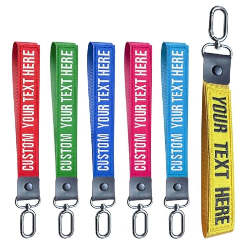 Personalisierte Schlüsselanhänger, Handgelenk Lanyard Schlüsselanhänger für Männer Frauen, personalisierte Stickerei Text Nummer Schlüssel Handgelenk Lanyard, Auto Schlüsselhalter für Geschenk Personalisierte Schlüsselanhänger, Handgelenk Lanyard Schlüsselanhänger für Männer Frauen, personalisierte Stickerei Text Nummer Schlüssel Handgelenk Lanyard, Auto Schlüsselhalter für Geschenk von Brillianne
