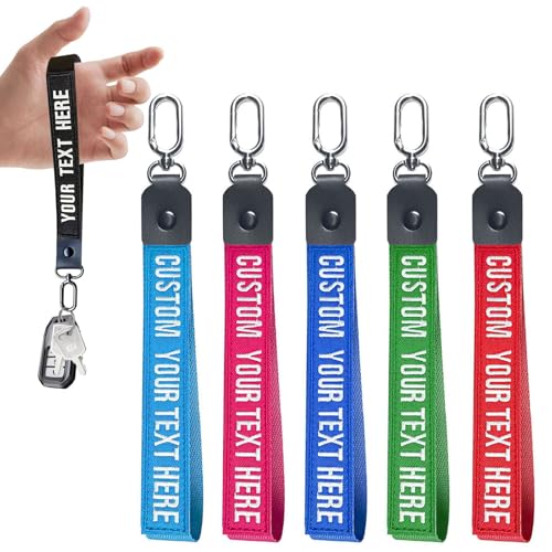 Personalisierte Schlüsselanhänger, Personalisiertes Schlüsselband mit Stickerei, Beliebiger Text, Nummern- und Namens-Schlüsselband, Süße Schlüsselanhänger als Geschenk für private Reg-Anhänger Personalisierte Schlüsselanhänger, Personalisiertes Schlüsselband mit Stickerei, Beliebiger Text, Nummern- und Namens-Schlüsselband, Süße Schlüsselanhänger als Geschenk für private Reg-Anhänger von Brillianne