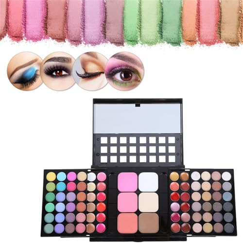 Lidschatten Palette, Eyeshadow Palette Matt und Schimmernde, Glitzer Lidschatten Liedschatenpalete, Hochpigmentierten Buntes Langlebiger Makeup Glitzer Schminke Für Urlaubs und Alltags Make Up von BrilliantDay