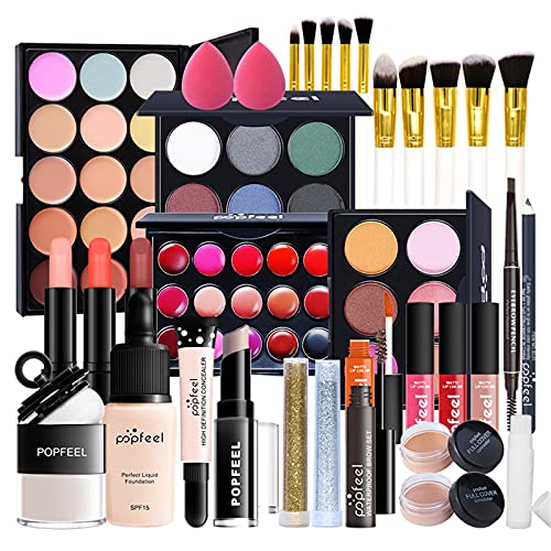 BrilliantDay Mehrzweck Make-up-Set All-in-One Make-up-Geschenkset Kosmetik-Palette Starter Kit Lipgloss Blush Brush Lidschatten-Palette Hochpigmentierte Für Frauen Mädchen#2 von BrilliantDay