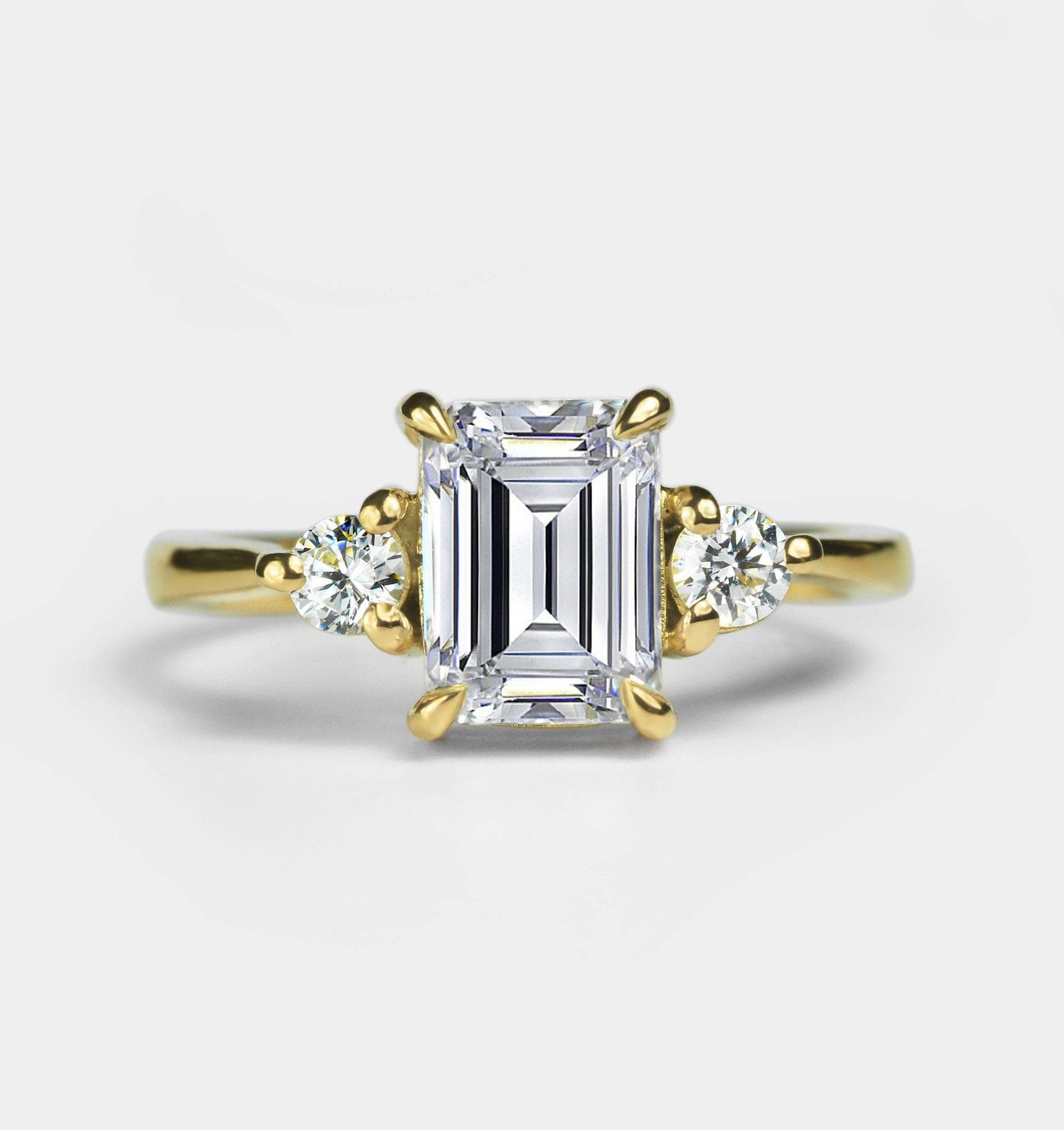 Smaragd Geschnitten Weiß Moissanite Und Diamant-Cluster-Ring | Art-Deco-Diamant-Cluster-Ring Zierliche Multi-stein-Ring| Braut Versprechen Ring Für von BrilliantRings