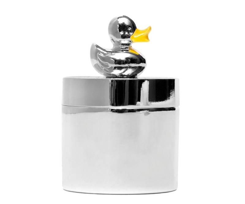 Brillibrum Zahndose Milchzahndose versilbert Zahndose mit kleinem Entchen Zahndöschen von Brillibrum