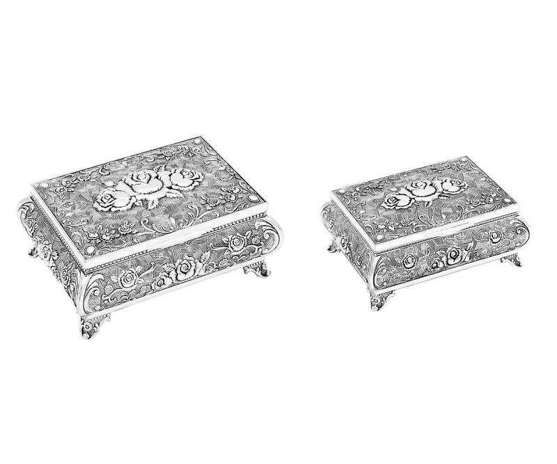 Schmuckschatulle Schmuckkästchen Schmuckbox Schmuckkiste Kiste Schmucketui Schmuckkasten Schatulle Schmuck Rose Uhr Ring Ohrring Kette Edel von Brillibrum