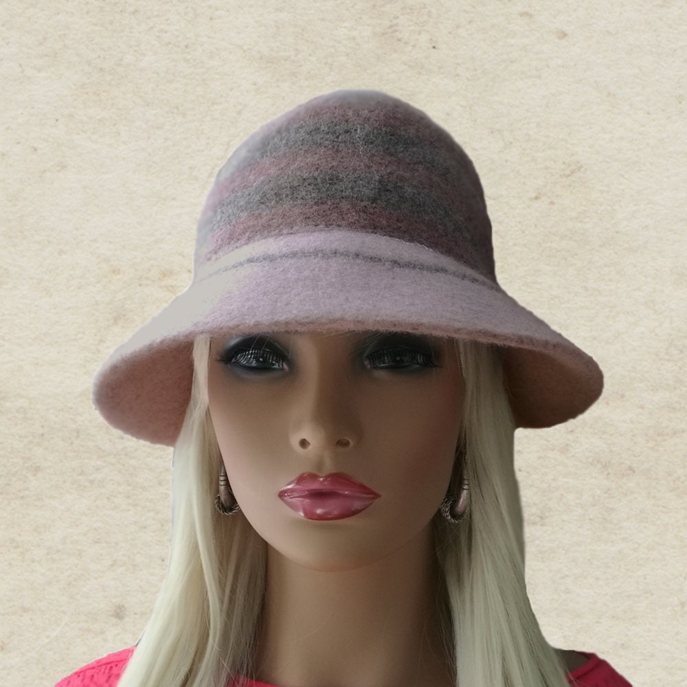 Damen Filzhut, Gefilzte Wollhut, Winter Hut, Woll Cloche Eimer Hut Dame von BrimDream