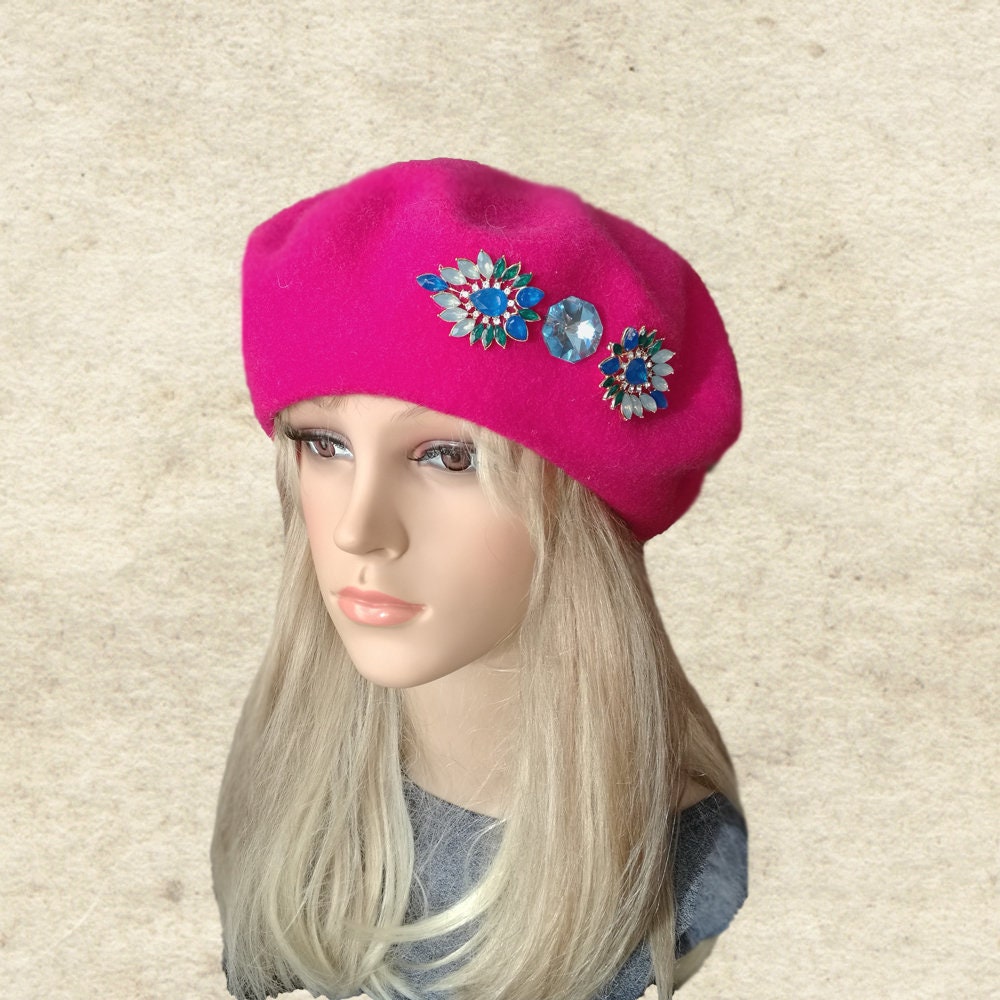 Wollfilz Baskenmütze Trendige Wintermütze von BrimDream