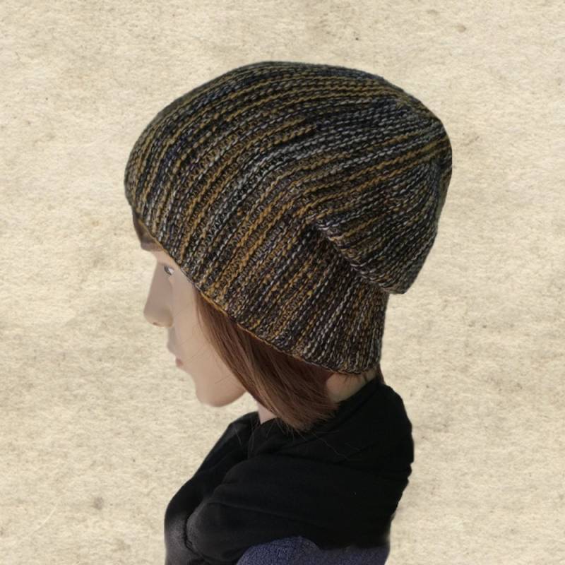 Wollmischung Slouchy Beanie Herren Strickmütze von BrimDream