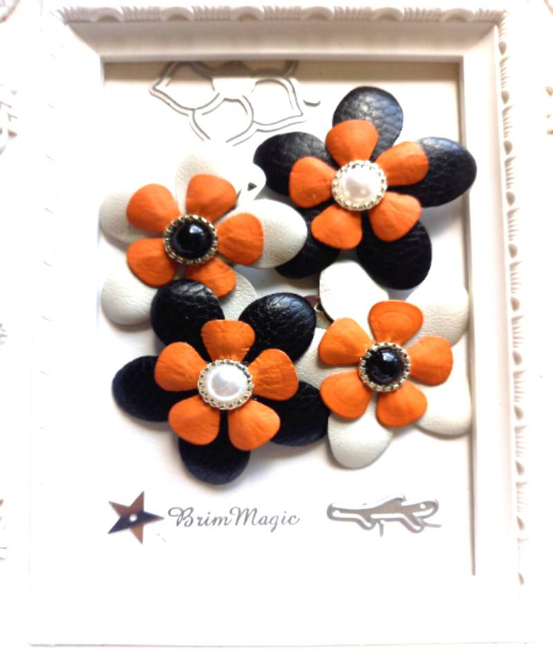 25 Farben Erhältlich, Hübsche Lederblumen, Fertig Geklebte Blumen, Leichte Anbringung, Handmade von BrimMagic