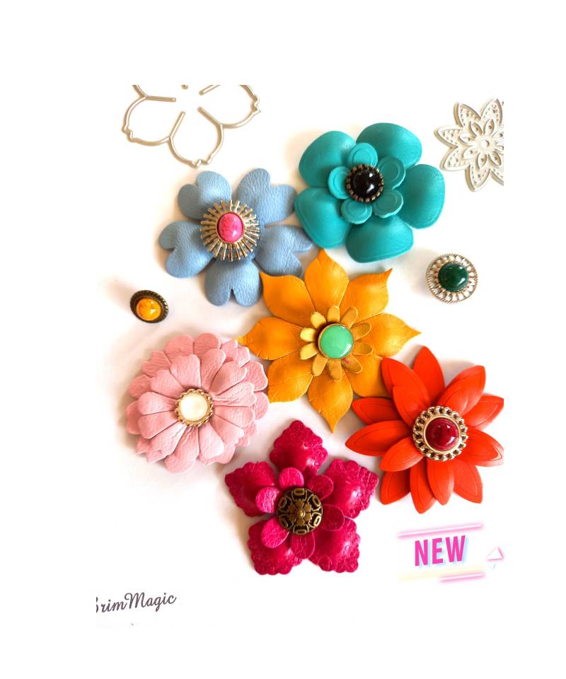 71 Farben Erhältlich, Lederblumen Für Ihre Schuhe Und Taschen, Handmade von BrimMagic