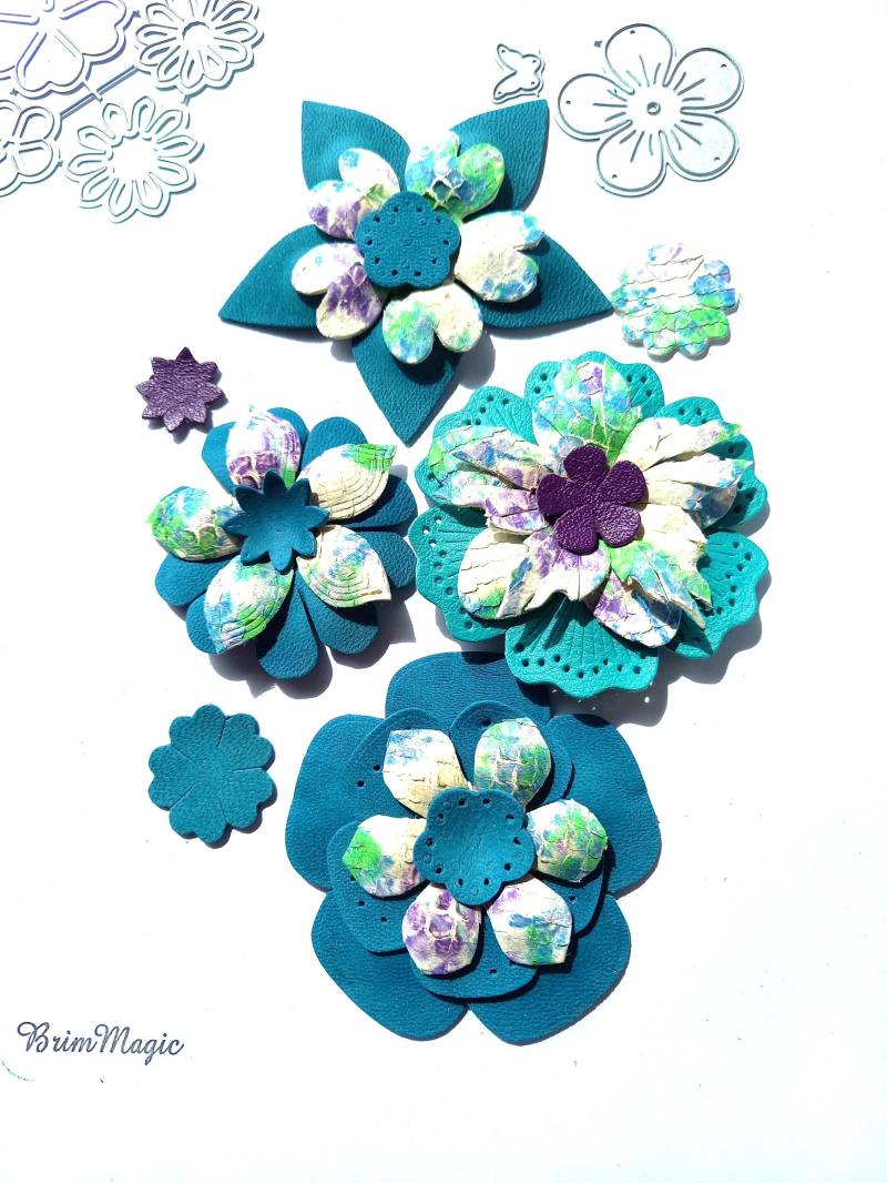 Hübsche Lederblumen in 4 Farbkombinationen, Für Ihre Schuhe Und Taschen; Handmade Hübsche Lederblumen in 4 Farbkombinationen, Für Ihre Schuhe Und Taschen; Handmade von BrimMagic
