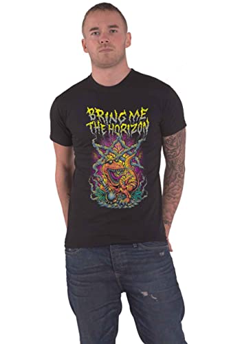 Bring Me The Horizon Smoking Dinosaur Männer T-Shirt schwarz S 100% Baumwolle Band-Merch, Bands von Bring Me The Horizon