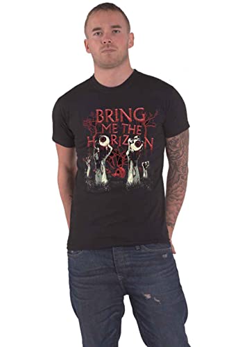 Bring Me The Horizon T Shirt Globe Band Logo Nue offiziell Herren Schwarz S von Bring Me The Horizon